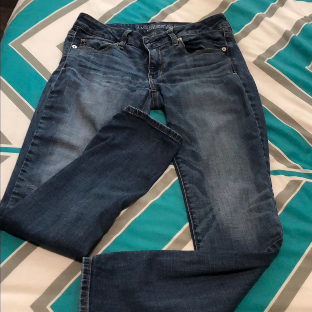 Blue American eagle skinny jeans